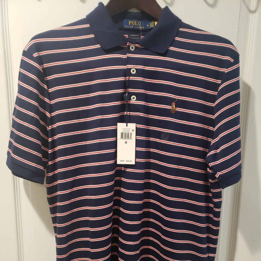 Polo Ralph Lauren Men Classic fit Shirt Navy Strip